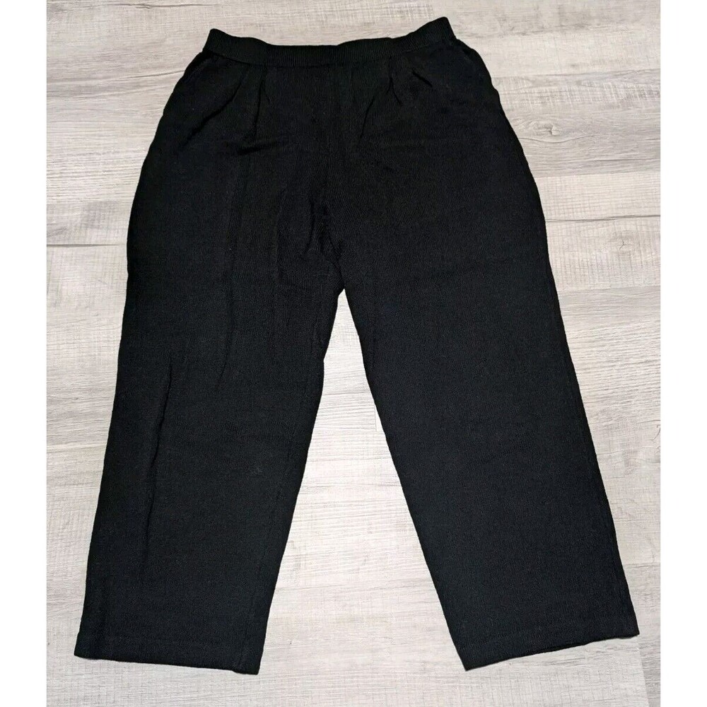 St. John Collection by Marie Gray Black Knit Pants Women's Size 10